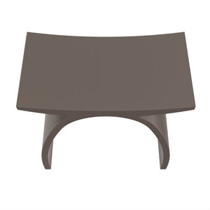 English Elm 16.5 Inch Solid Surface Arch Bath Stool Sculptural Matte Spa Grade Waterproof Design Coffee 14 inches W1613P591218