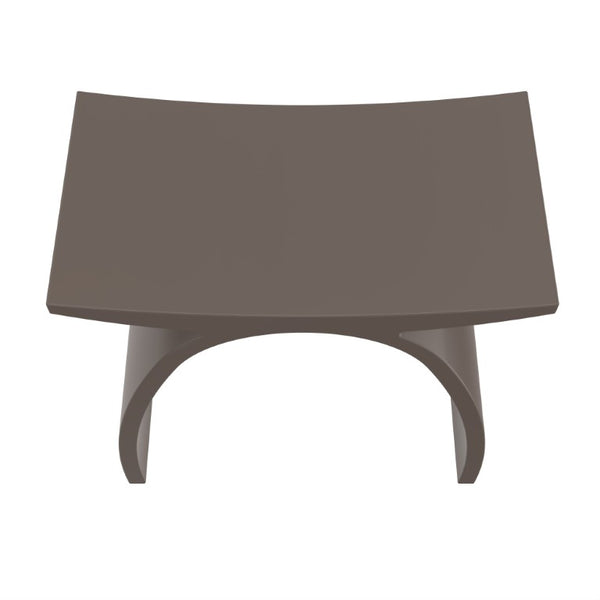 English Elm 16.5 Inch Solid Surface Arch Bath Stool Sculptural Matte Spa Grade Waterproof Design Coffee 14 inches W1613P591218