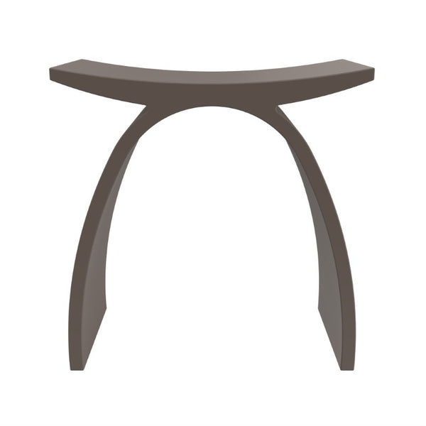 English Elm 16.5 Inch Solid Surface Arch Bath Stool Sculptural Matte Spa Grade Waterproof Design Coffee 14 inches W1613P591218