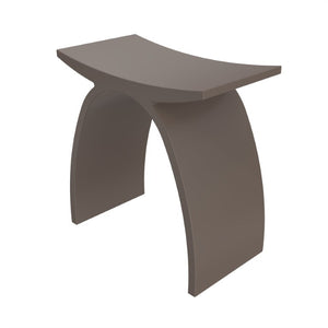 English Elm 16.5 Inch Solid Surface Arch Bath Stool Sculptural Matte Spa Grade Waterproof Design Coffee 14 inches W1613P591218