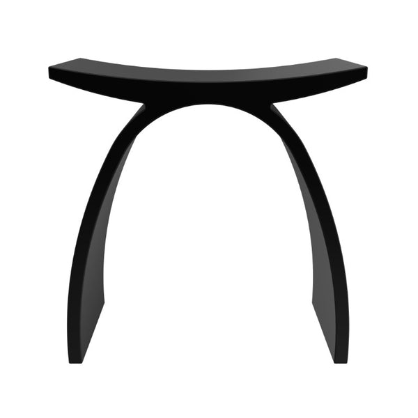 English Elm 14 Inch Solid Surface Stone Resin Arched Shower Stool with Matte Sculptural Finish W1613P591221