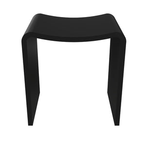 English Elm 15.7 Inch Solid Stone Resin Shower Stool Freestanding Matte Spa Bath Seat W1613P593489