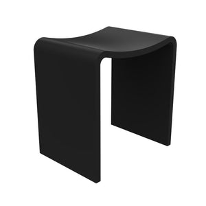 English Elm 15.7 Inch Solid Stone Resin Shower Stool Freestanding Matte Spa Bath Seat W1613P593489