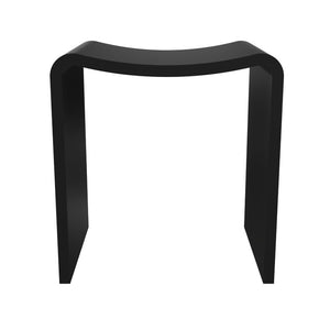 English Elm 15.7 Inch Solid Stone Resin Shower Stool Freestanding Matte Spa Bath Seat W1613P593489