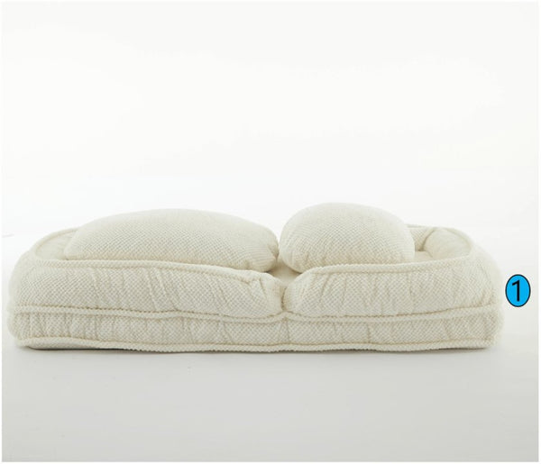 English Elm [video Provided] Foldable Floor Lounger with Five Locking Positions Plush Cotton Fill Living Room White W1628P146710