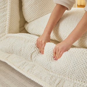 English Elm [video Provided] Foldable Floor Lounger with Five Locking Positions Plush Cotton Fill Living Room White W1628P146710