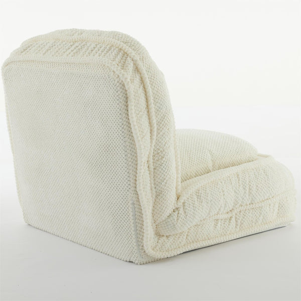 English Elm [video Provided] Foldable Floor Lounger with Five Locking Positions Plush Cotton Fill Living Room White W1628P146710
