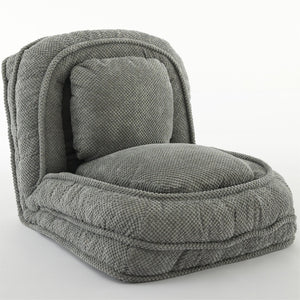 English Elm [video Provided] Foldable Floor Lounger with Five Locking Positions Plush Cotton Fill Living Room Gray W1628P146711