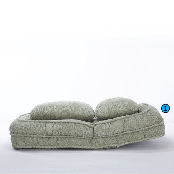 English Elm [video Provided] Foldable Floor Lounger with Five Locking Positions Plush Cotton Fill Living Room Green W1628P187574