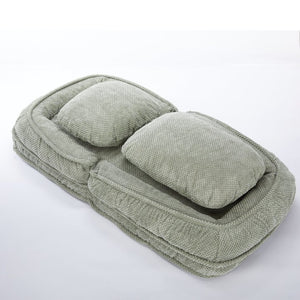 English Elm [video Provided] Foldable Floor Lounger with Five Locking Positions Plush Cotton Fill Living Room Green W1628P187574