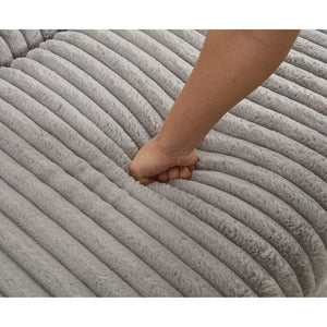 English Elm [new Arrived] Oversized Corduroy Chaise Lounge with Movable Ottoman for Living Room Light Gray W1628P206065