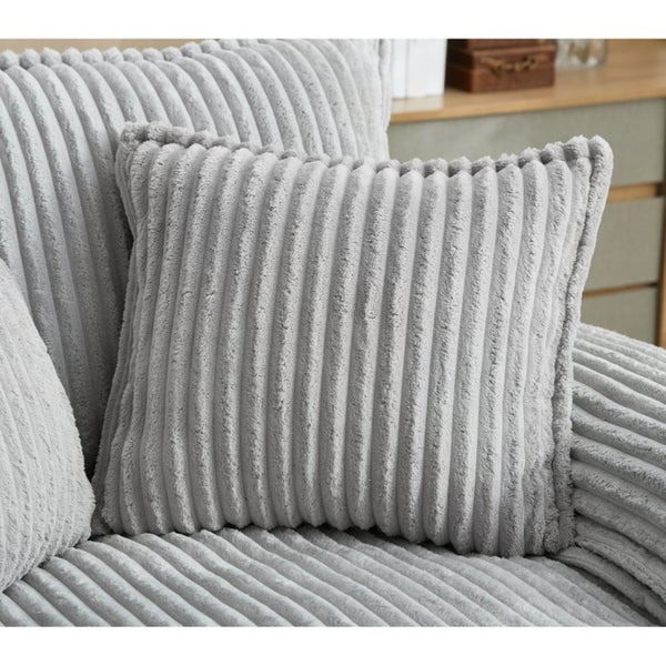 English Elm [new Arrived] Corduroy Oversized Chaise Lounge with Reclining Backrest and Deep Plush Seat Gray W1628P252006