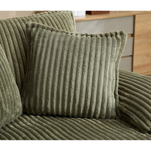 English Elm [new Arrived] Corduroy Oversized Chaise Lounge with Reclining Backrest and Deep Plush Seat Green W1628P252009