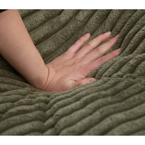 English Elm [new Arrived] Corduroy Oversized Chaise Lounge with Reclining Backrest and Deep Plush Seat Green W1628P252009