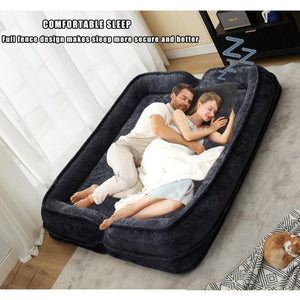 English Elm [new Chenille Floor Loveseat Sleeper with Adjustable Backrest for Two Adults and Pets Black W1628P348791