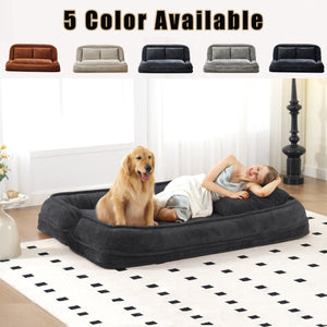 English Elm [new Chenille Floor Loveseat Sleeper with Adjustable Backrest for Two Adults and Pets Black W1628P348791