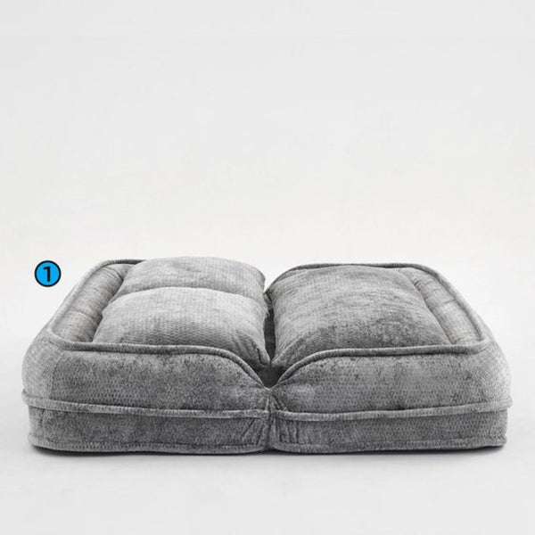 English Elm [new Chenille Floor Loveseat Sleeper with Adjustable Backrest for Two Adults and Pets Light Gray W1628P348792