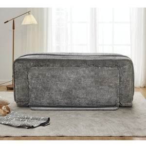 English Elm [new Chenille Floor Loveseat Sleeper with Adjustable Backrest for Two Adults and Pets Light Gray W1628P348792