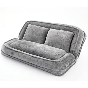 English Elm [new Chenille Floor Loveseat Sleeper with Adjustable Backrest for Two Adults and Pets Light Gray W1628P348792