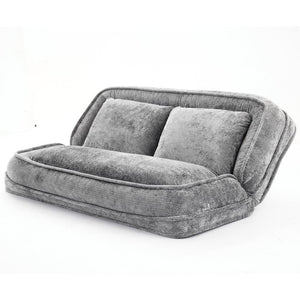 English Elm [new Chenille Floor Loveseat Sleeper with Adjustable Backrest for Two Adults and Pets Light Gray W1628P348792