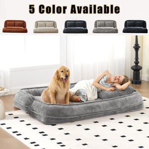 English Elm [new Chenille Floor Loveseat Sleeper with Adjustable Backrest for Two Adults and Pets Light Gray W1628P348792