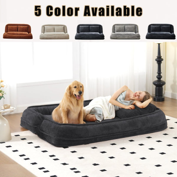 English Elm [new Chenille Floor Loveseat Sleeper with Adjustable Backrest for Two Adults and Pets Dark Gray W1628P348793