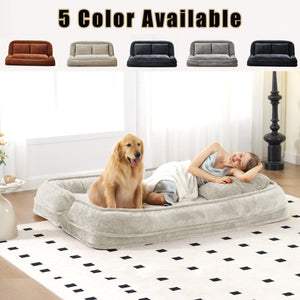 English Elm [new Chenille Floor Loveseat Sleeper with Adjustable Backrest for Two Adults and Pets Beige W1628P348795