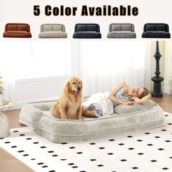 English Elm [new Chenille Floor Loveseat Sleeper with Adjustable Backrest for Two Adults and Pets Beige W1628P348795