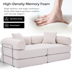 English Elm [new Arrived] Modular Corduroy Sofa Bed Four Sections Convertible Sleeper for Studio Apartments Beige W1628P360509