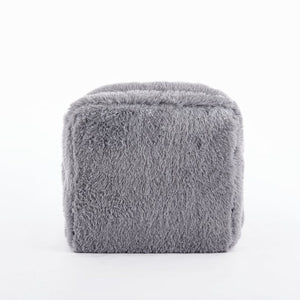 English Elm [new Arrived] Faux Fur Convertible Floor Lounger Plush Gaming Sofa Bed for Living Room Light Gray W1628P387374