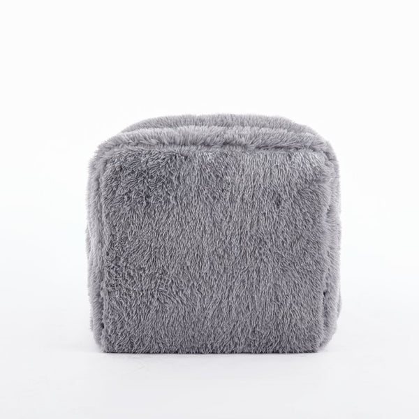English Elm [new Arrived] Faux Fur Convertible Floor Lounger Plush Gaming Sofa Bed for Living Room Light Gray W1628P387374