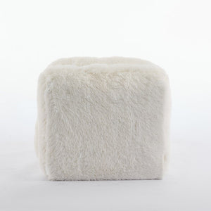 English Elm [new Arrived] Faux Fur Convertible Floor Lounger Plush Gaming Sofa Bed for Living Room Beige W1628P387376