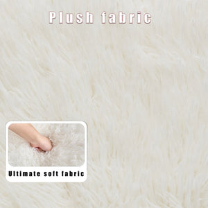 English Elm [new Arrived] Faux Fur Convertible Floor Lounger Plush Gaming Sofa Bed for Living Room Beige W1628P387376