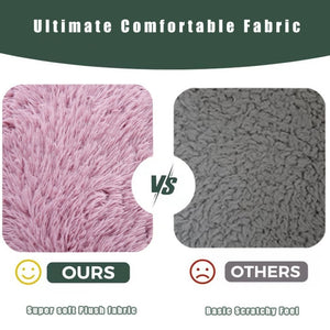 English Elm [new Arrived] Faux Fur Convertible Floor Lounger Plush Gaming Sofa Bed for Living Room Pink W1628P387377