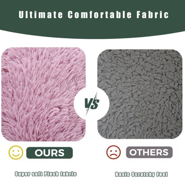 English Elm [new Arrived] Faux Fur Convertible Floor Lounger Plush Gaming Sofa Bed for Living Room Pink W1628P387377