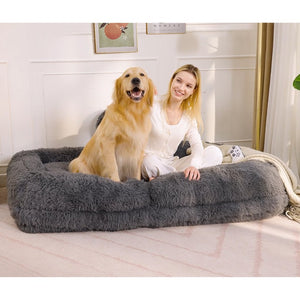 English Elm [new Arrived] Faux Fur Convertible Floor Lounger Plush Gaming Sofa Bed for Living Room Dark Gray W1628P387378