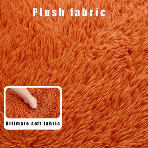 English Elm [new Arrived] Faux Fur Convertible Floor Lounger Plush Gaming Sofa Bed for Living Room Orange W1628P387379