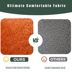 English Elm [new Arrived] Faux Fur Convertible Floor Lounger Plush Gaming Sofa Bed for Living Room Orange W1628P387379