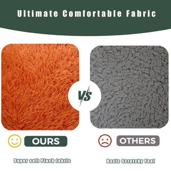 English Elm [new Arrived] Faux Fur Convertible Floor Lounger Plush Gaming Sofa Bed for Living Room Orange W1628P387379
