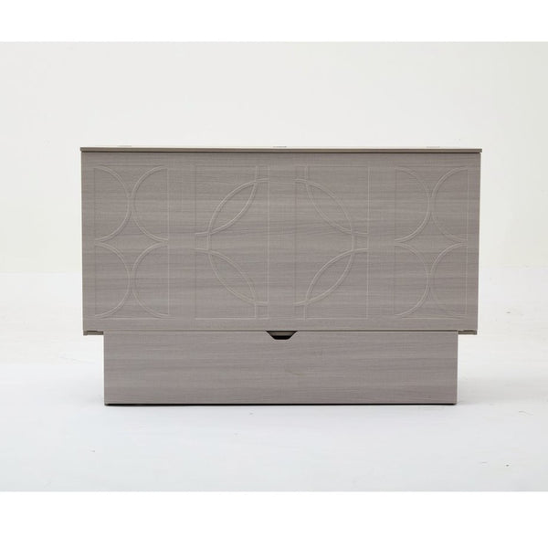 English Elm New Queen Murphy Cabinet Bed with Folding Mattress Oversized Drawer and USB Charging W1628S00011