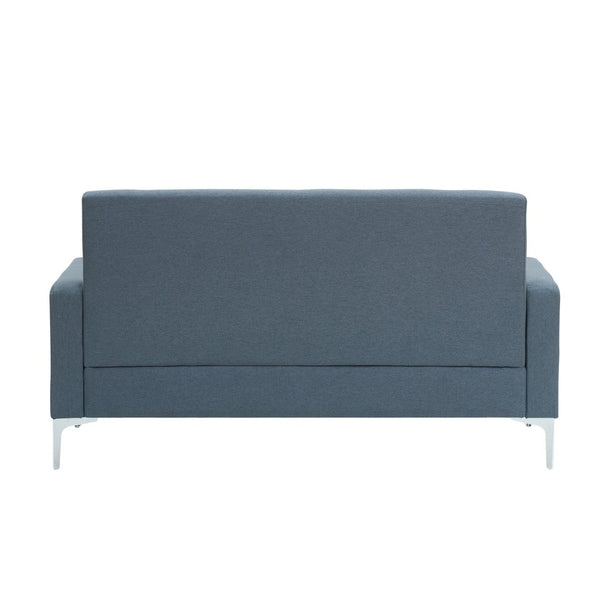 English Elm 57 Inch Velvet Loveseat with Hidden Storage Compartment for Compact Living Spaces Gray W1658P504485