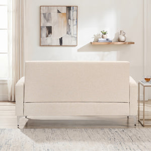 English Elm 57 Inch Velvet Loveseat with Hidden Storage Compartment for Compact Living Spaces W1658P504490