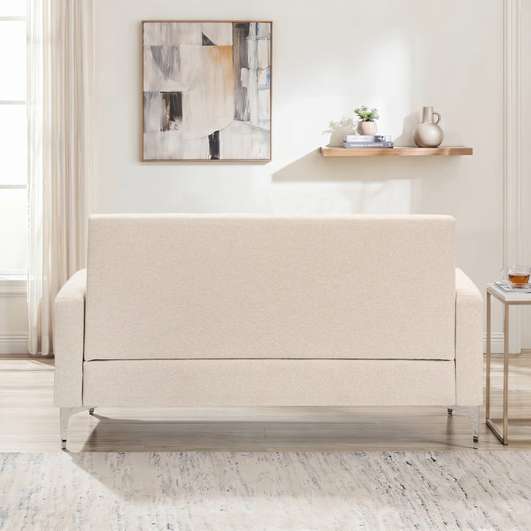 English Elm 57 Inch Velvet Loveseat with Hidden Storage Compartment for Compact Living Spaces W1658P504490