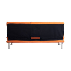 English Elm 67-inch Pu Leather Convertible Sleeper Sofa with Built-in Coffee Table for Studio Spaces W1658P520297
