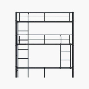 English Elm Bedroom Steel Triple Bunk Bed Twin Convertible Three Independent Sleeping Units W1671S00015