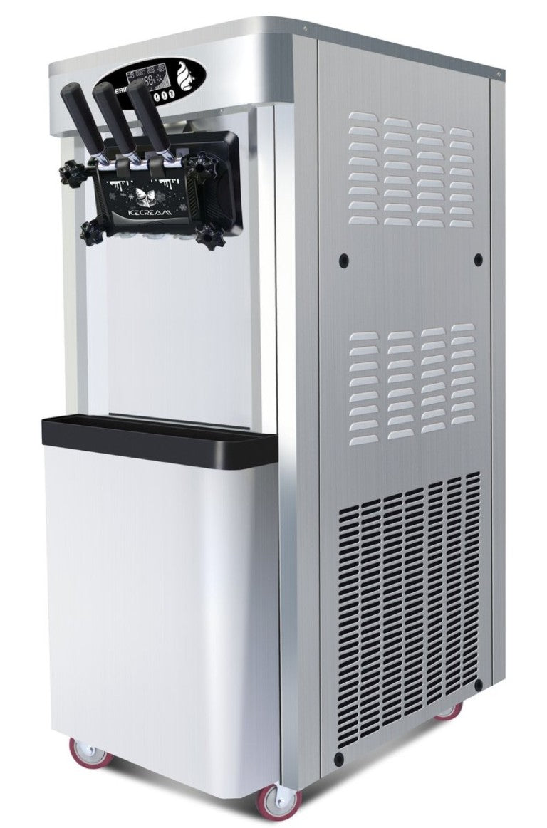 English Elm Commercial Soft Serve Ice Cream Machine Three Flavor SUS304 Steel 30L Per Hour W1676P146593
