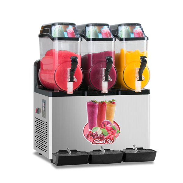 English Elm 110V Commercial Frozen Drink Machine 45L Triple Tank Stainless Steel Bar Cafe Use W1676P146602