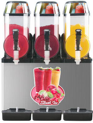 English Elm 110V Commercial Frozen Drink Machine 45L Triple Tank Stainless Steel Bar Cafe Use W1676P146602