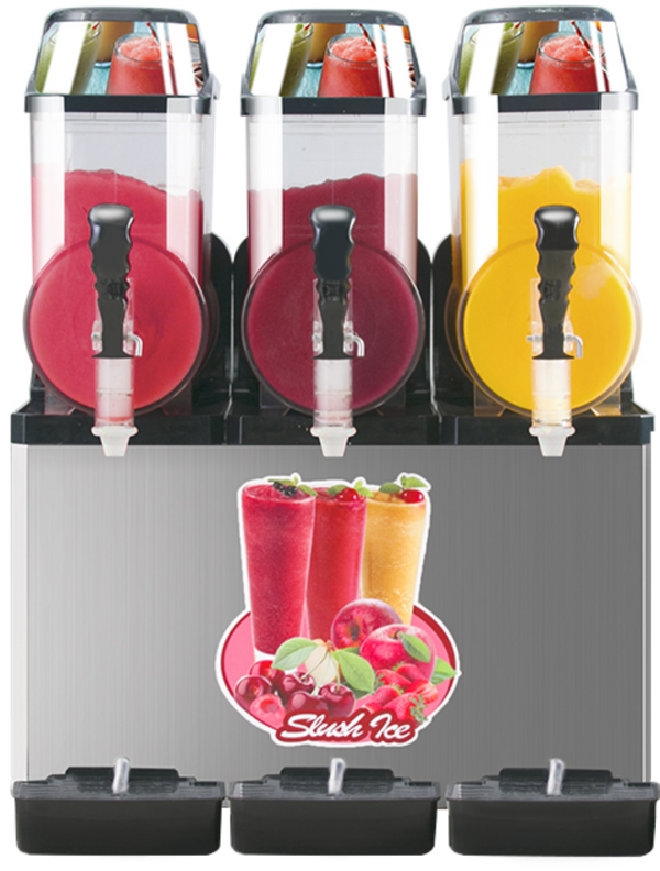 English Elm 110V Commercial Frozen Drink Machine 45L Triple Tank Stainless Steel Bar Cafe Use W1676P146602