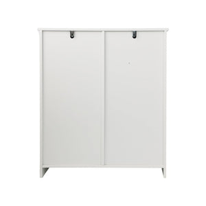 English Elm Flip-top Louvered Laundry Cabinet Dual Compartment Vented Floor Standing Storage W1706P518874